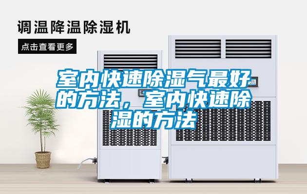 室內快速除濕氣最好的方法，室內快速除濕的方法