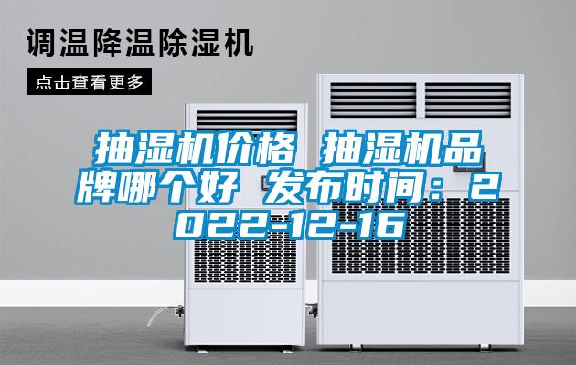 抽濕機價格 抽濕機品牌哪個好 發布時間：2022-12-16