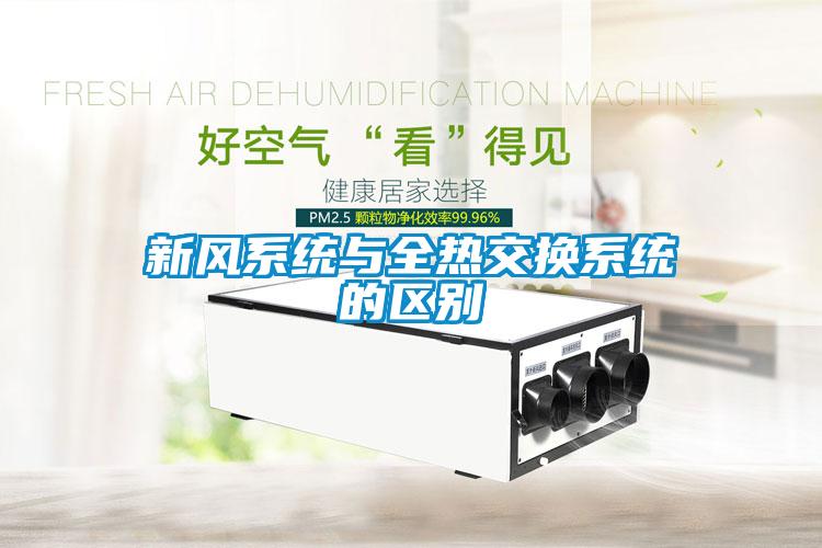 新風系統與全熱交換系統的區別