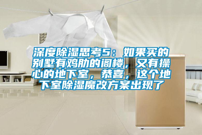 深度除濕思考5：如果買的別墅有雞肋的閣樓，又有操心的地下室，恭喜，這個地下室除濕魔改方案出現了