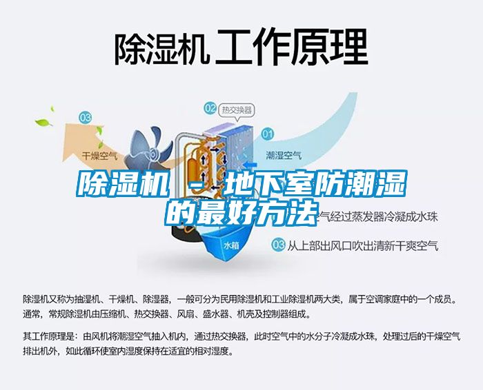 除濕機 - 地下室防潮濕的最好方法