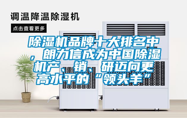除濕機品牌十大排名中，朗力信成為中國除濕機產、銷、研邁向更高水平的“領頭羊”