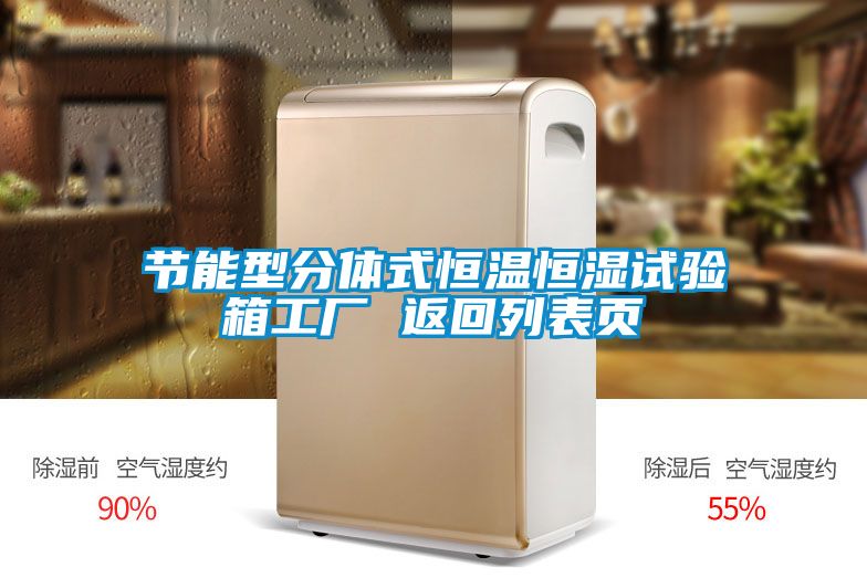 節能型分體式恒溫恒濕試驗箱工廠 返回列表頁