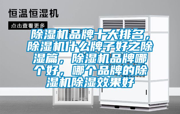 除濕機品牌十大排名，除濕機什么牌子好之除濕篇，除濕機品牌哪個好，哪個品牌的除濕機除濕效果好