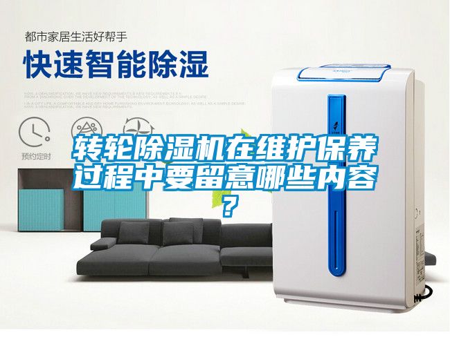 轉輪除濕機在維護保養過程中要留意哪些內容？